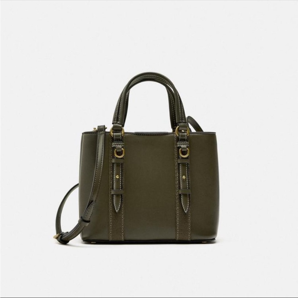 Zara city bag, olive green - Picture 4 of 13